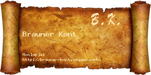Brauner Kont névjegykártya
